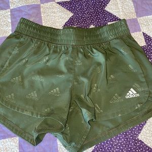 Green Adidas sport shorts